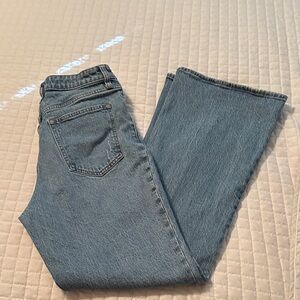 Abercrombie & Fitch Vintage High Rise Light Blue Curve Love Flare Jeans